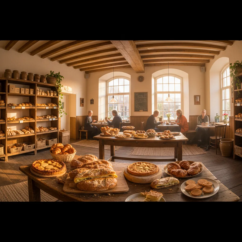 Warme sfeer in de lunchroom van Berg's Bakery in Gouda