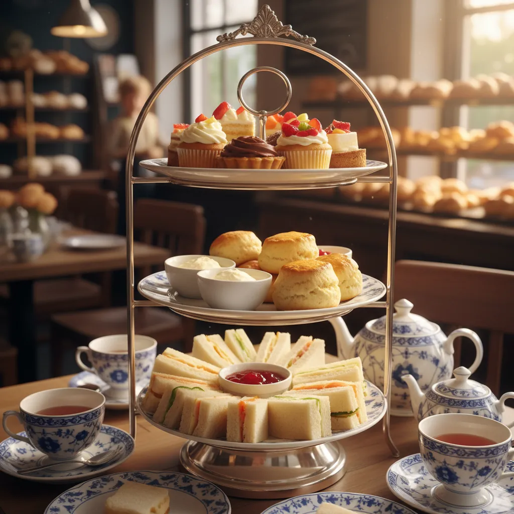 High tea arrangement bij Berg's Bakery